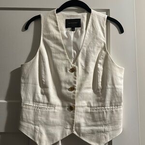 Banana Republic linen, cotton blend vest size 4